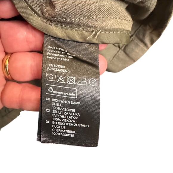 DIVIDED By H&M Utility Jacket Womens Tan Lightweight Utility Army Olive Sz S - Picture 8 of 12